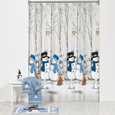 Saturday Knight Winter Friends Shower Curtains