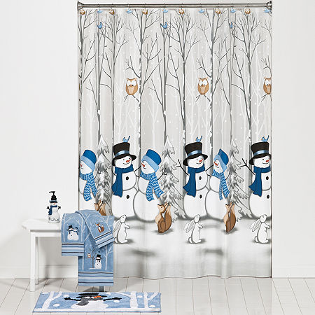 Saturday Knight Winter Friends Shower Curtain, One Size, Gray