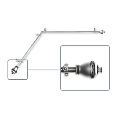 Rod Desyne Amelie Corner Window 3/4 IN Adjustable Curtain Rod
