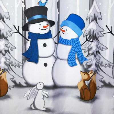 Saturday Knight Winter Friends Shower Curtains
