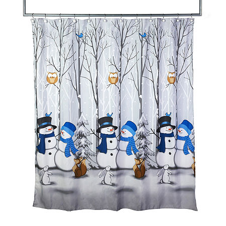 Saturday Knight Winter Friends Shower Curtain, One Size, Gray