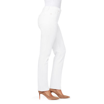 Gloria Vanderbilt Amanda Stretch Fabric Womens High Rise Straight Leg Regular Fit Jean