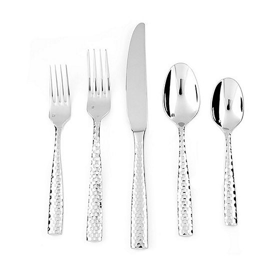Fortessa Lucca Faceted 20-pc. 18/10 Stainless Steel Flatware Set