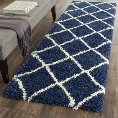 Safavieh Hudson Shag Collection Salome Geometric Runner Rug