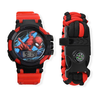 Spiderman Boys Red 2-pc. Watch Boxed Set Spd40060jc