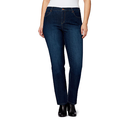 Gloria Vanderbilt Women's Plus Amanda Classic Straight Leg Jean, 18w, Blue