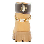 Juicy By Juicy Couture Womens Josie Lace Up Boots Block Heel