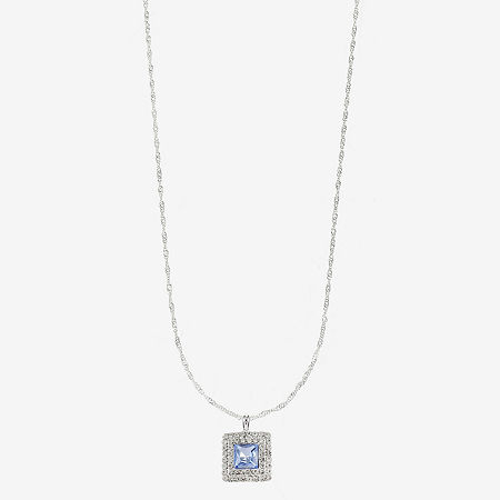 Monet Jewelry Glass 17 Inch Rope Square Pendant Necklace, One Size, Blue