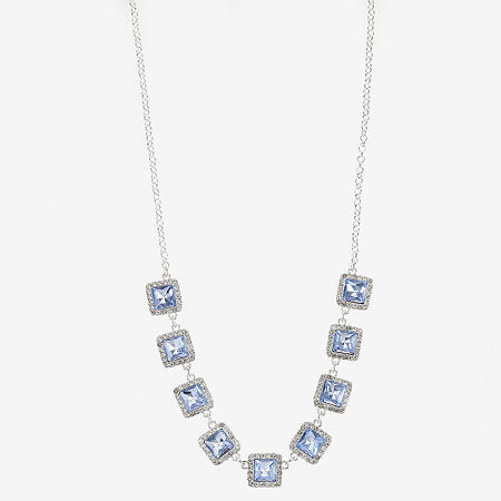 Monet Jewelry Womens Pink 17 Inch Collar Necklace In Blue