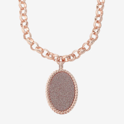 Monet Jewelry Womens Oval 18 Inch Pendant Necklace
