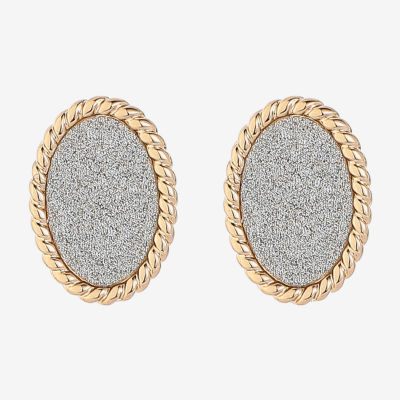 Monet Jewelry 18.2mm Oval Stud Earrings