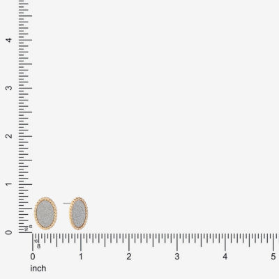 Monet Jewelry 18.2mm Oval Stud Earrings