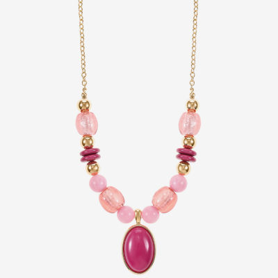 Liz Claiborne Womens Blue 18 Inch Pendant Necklace