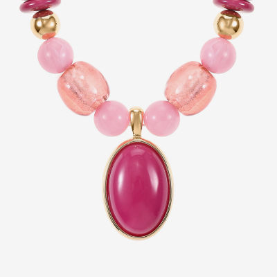 Liz Claiborne Womens Blue 18 Inch Pendant Necklace