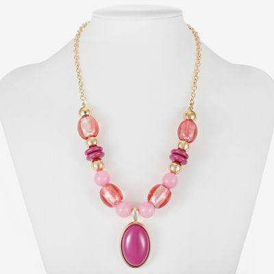 Liz Claiborne Womens Blue 18 Inch Pendant Necklace