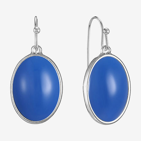 Liz Claiborne Blue Drop Earrings, One Size, Blue