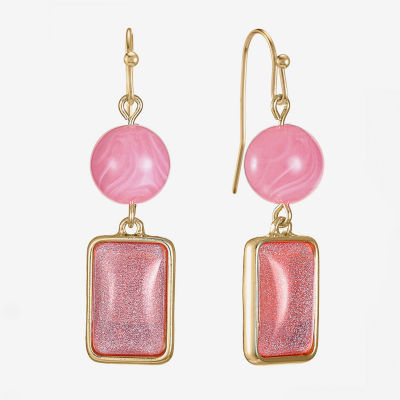 Liz Claiborne Womens Yellow Drop Earrings