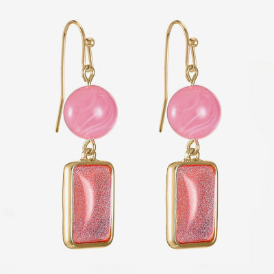 Liz Claiborne Womens Yellow Drop Earrings