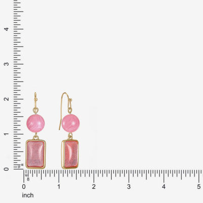 Liz Claiborne Womens Yellow Drop Earrings