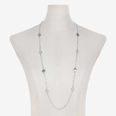 Liz Claiborne Womens Glass 36 Inch Strand Necklace