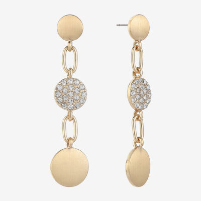 Liz Claiborne Womens Glass Hypoallergenic Drop Earrings