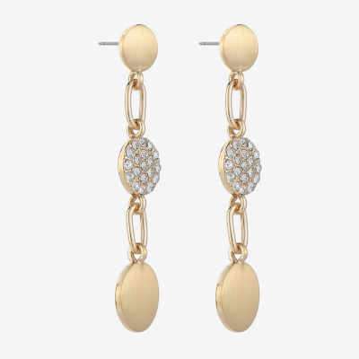 Liz Claiborne Womens Glass Hypoallergenic Drop Earrings