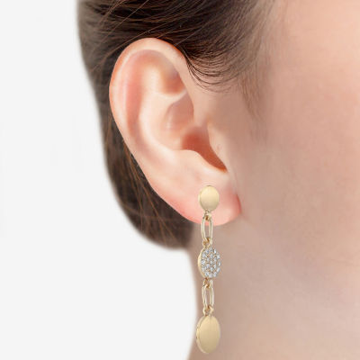 Liz Claiborne Womens Glass Hypoallergenic Drop Earrings