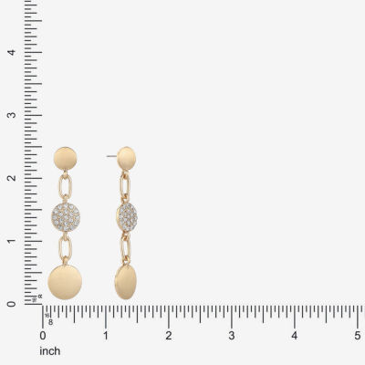 Liz Claiborne Womens Glass Hypoallergenic Drop Earrings