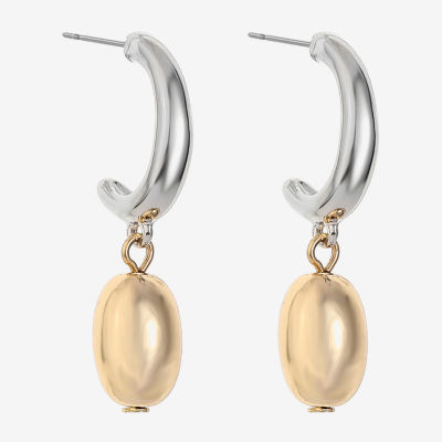 Liz Claiborne Two Tone Womens Hypoallergenic Drop Earrings