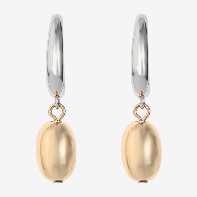 Liz Claiborne Two Tone Womens Hypoallergenic Drop Earrings