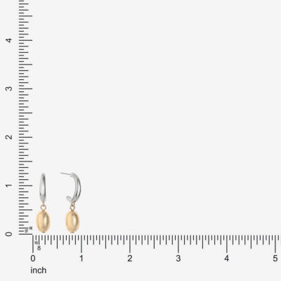 Liz Claiborne Two Tone Womens Hypoallergenic Drop Earrings