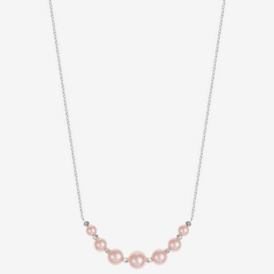 Monet Jewelry Simulated Pearl 17 Inch Cable Round Collar Necklace
