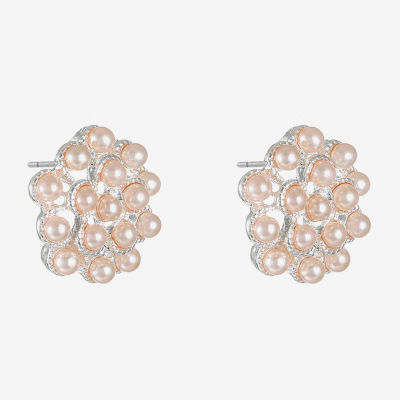 Monet Jewelry Timless Simulated Pearl 17mm Round Stud Earrings