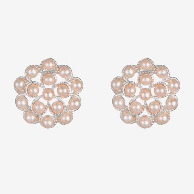 Monet Jewelry Timless Simulated Pearl 17mm Round Stud Earrings