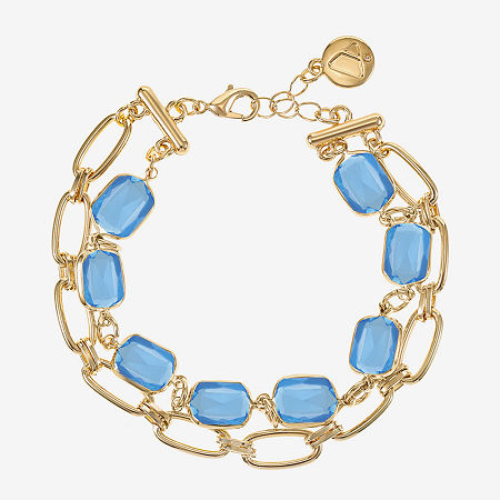 Liz Claiborne Linear Womens Strand Bracelet, One Size, Blue