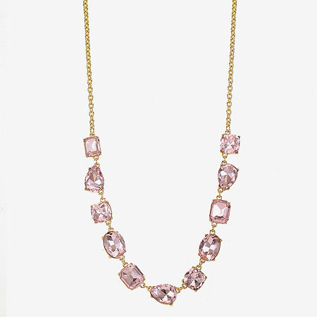 Monet Jewelry Womens 17 Inch Collar Necklace In Pink