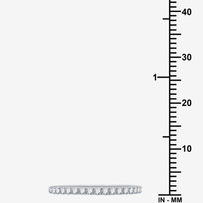 (H-I / I1) Womens 3 CT. T.W. Lab Grown White Diamond 10K White Gold Side Stone Engagement Ring