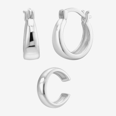 Sterling Silver 2 Pair Earring Set