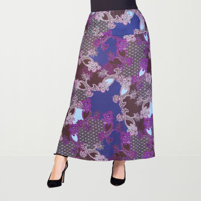 24seven Comfort Apparel Womens Maxi Skirt - Plus