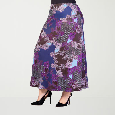 24seven Comfort Apparel Womens Maxi Skirt - Plus