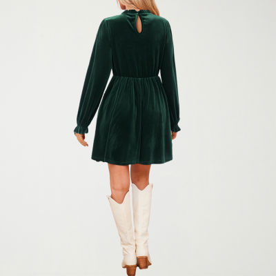 CUPSHE Womens Long Sleeve Peasant Dress