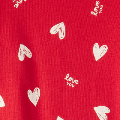Carter's Valentines Day Little & Big Kid Unisex Round Neck Long Sleeve 2-pc. Pajama Sets