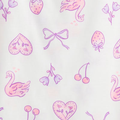 Carter's Girls Round Neck Long Sleeve 2-pc. Nightgown