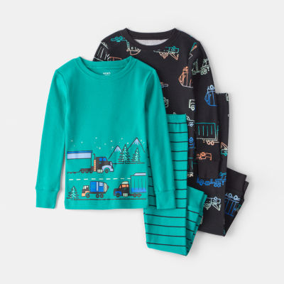 Carter's Toddler Boys Round Neck Long Sleeve 4-pc. Pajama Sets