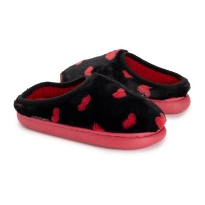 Muk Luks Hearts Slipper Womens Memory Foam Slip-On Slippers