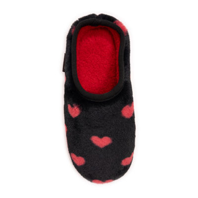 Muk Luks Hearts Slipper Womens Memory Foam Slip-On Slippers