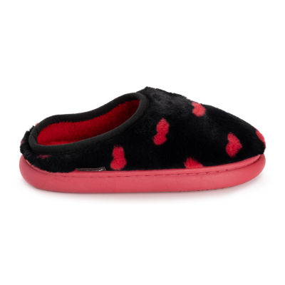 Muk Luks Hearts Slipper Womens Memory Foam Slip-On Slippers