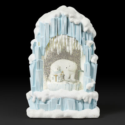 Roman 11h Lighted Swirl Deer Eating Snowman Nose Christmas Tabletop Decor