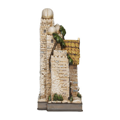 Roman 11h Lighted Nativity In Town Christmas Tabletop Decor