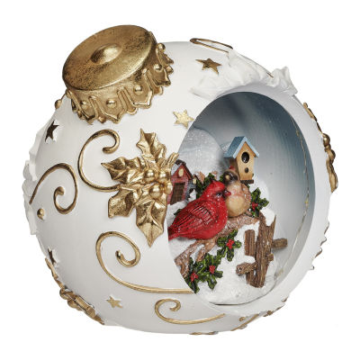 Roman 8"H Lighted Ornament Cardinal Carved Figure Christmas Tabletop Decor